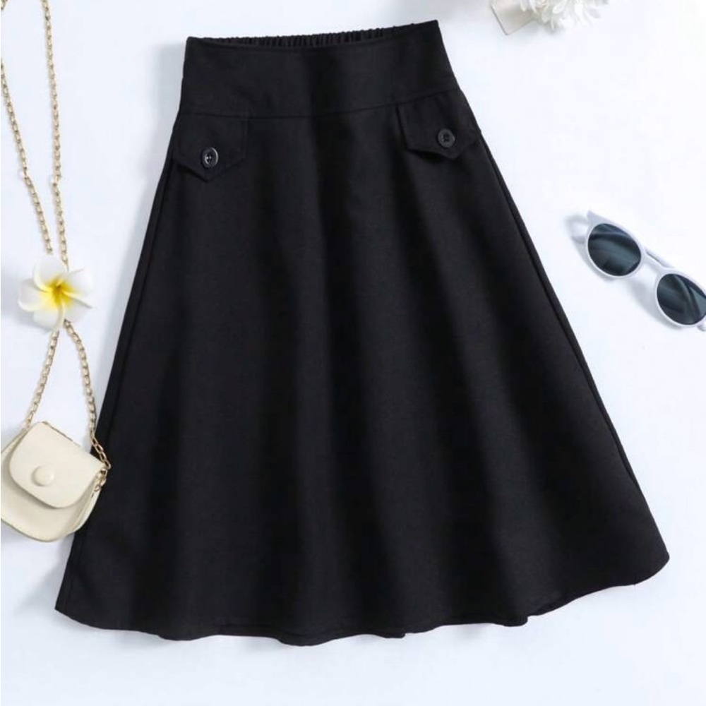 Girls black dress skirt NWOT